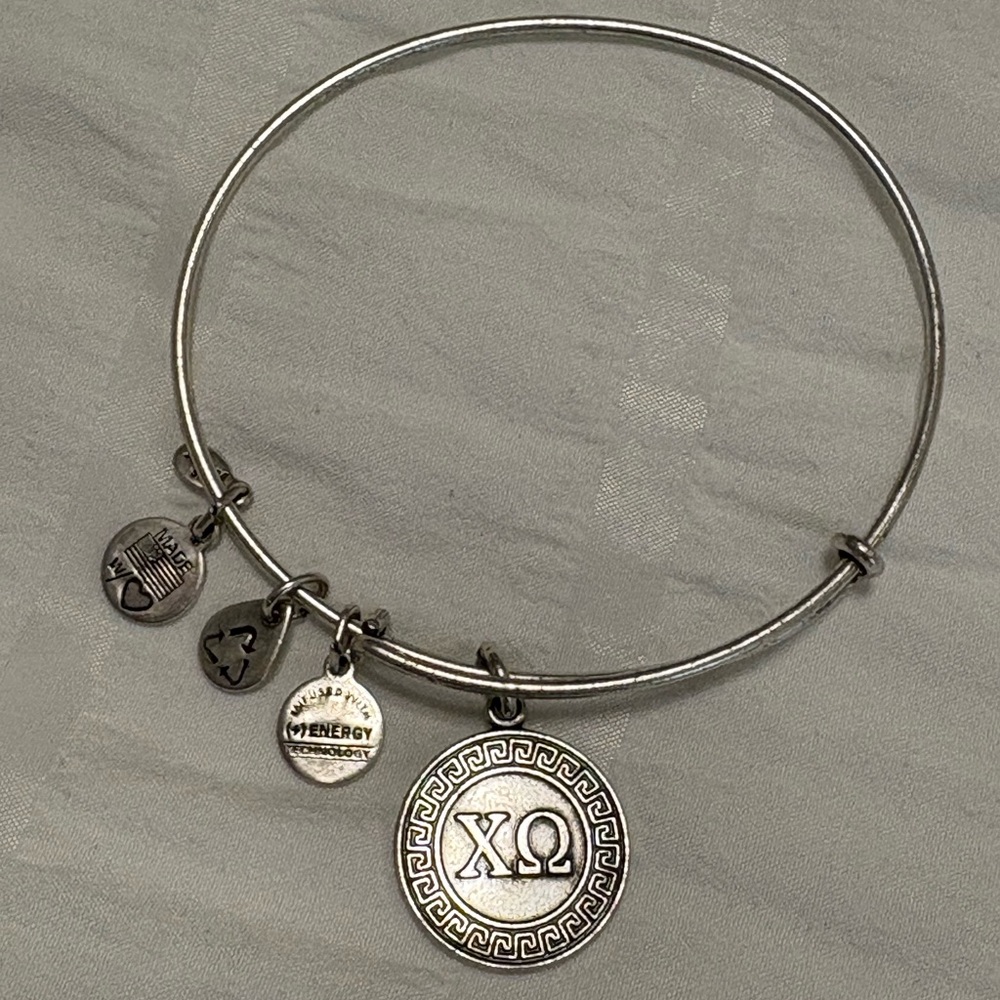 Alex and Ani Silver Charm Bangle